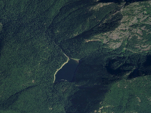 Aerial image of Lena Lake Campground