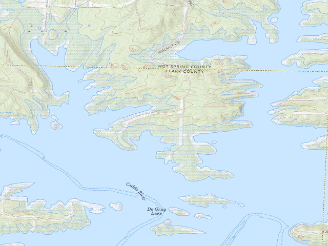 USGS topographic map of Lenox Marcus Camping Area