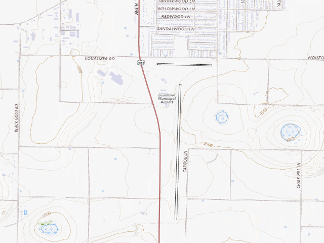 USGS topographic map of Levelland City RV Park