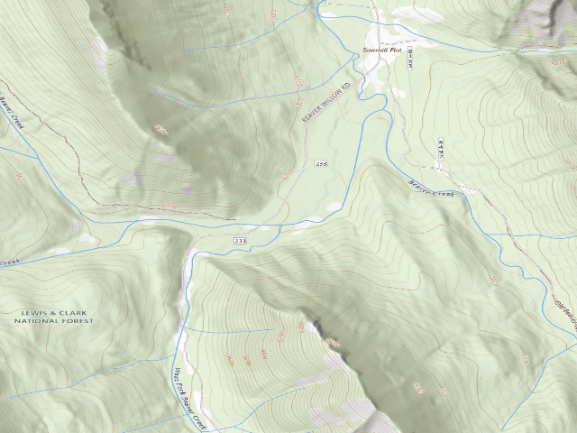 USGS topographic map of Levit Cr Road -004