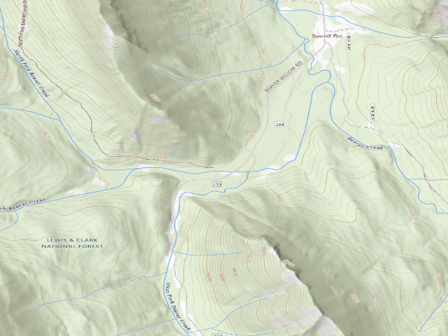 USGS topographic map of Levit Cr Road -006
