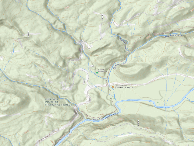 USGS topographic map of Lewis River Hc