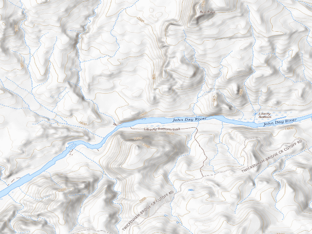 USGS topographic map of Liberty Bottom