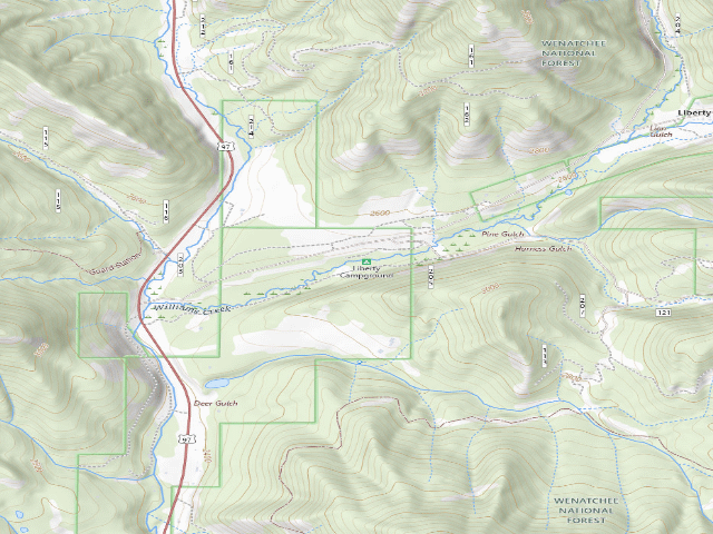 USGS topographic map of Liberty Campground