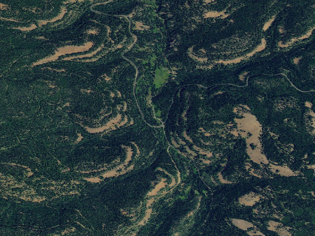 Aerial image of Lick Creek Campground