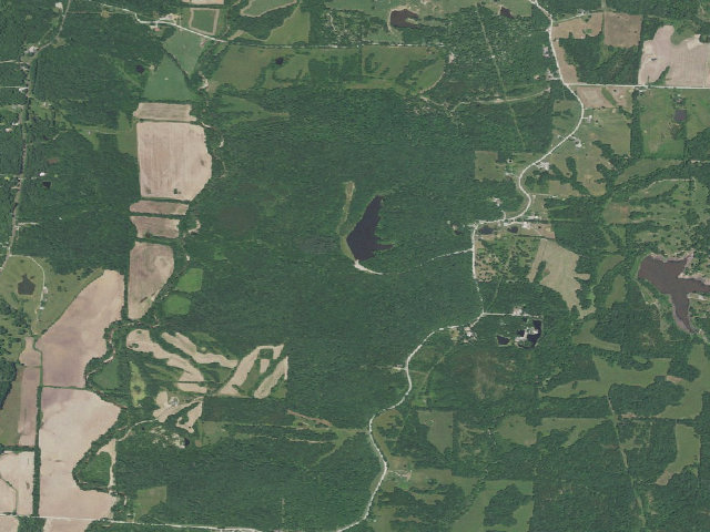 Aerial image of Lick Creek Conservation Area