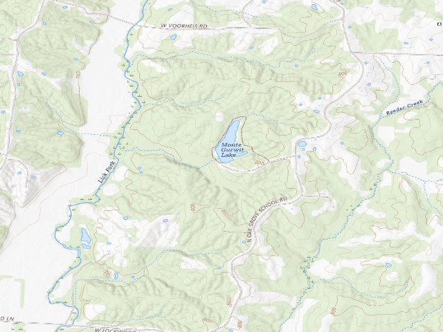 USGS topographic map of Lick Creek Conservation Area