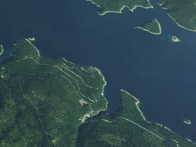 Aerial image of Lid Creek Campground