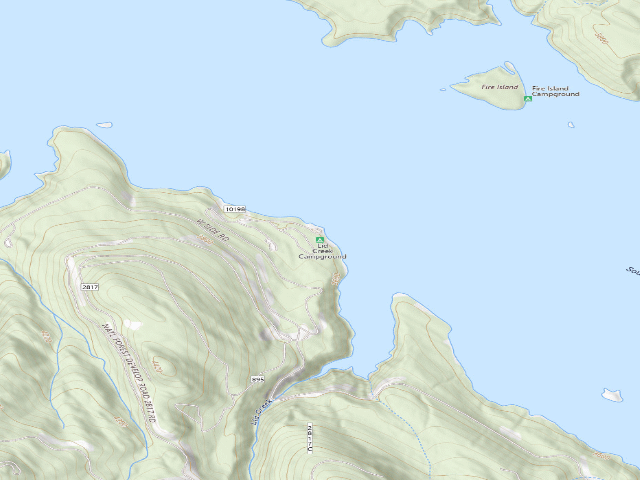 USGS topographic map of Lid Creek Campground