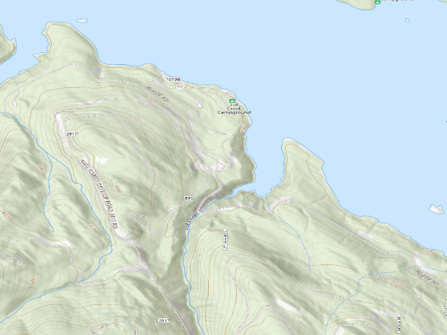 USGS topographic map of Lid Creek Pullout