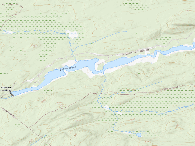 USGS topographic map of Lilly Lake #1 (Ferris Lake Wild Forest)