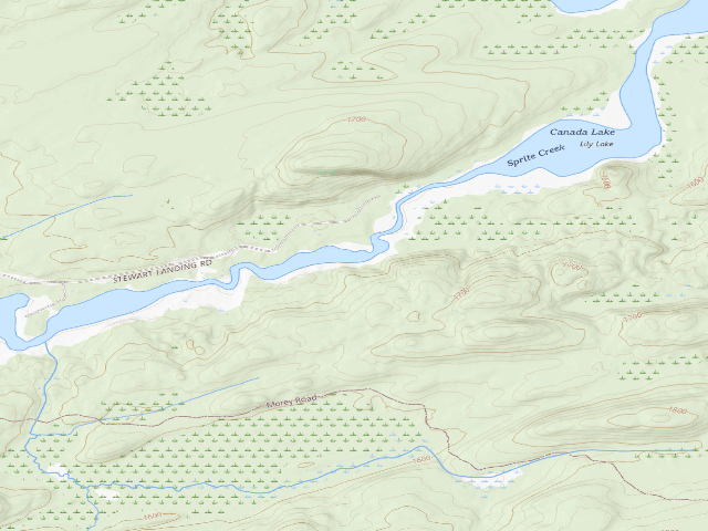 USGS topographic map of Lilly Lake #2 (Ferris Lake Wild Forest)