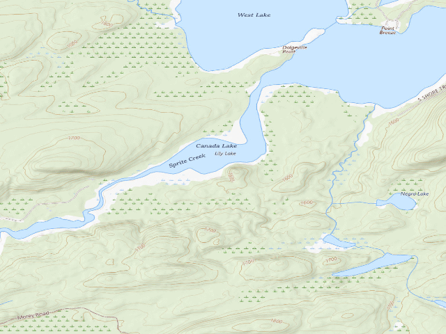 USGS topographic map of Lilly Lake #3 (Ferris Lake Wild Forest)