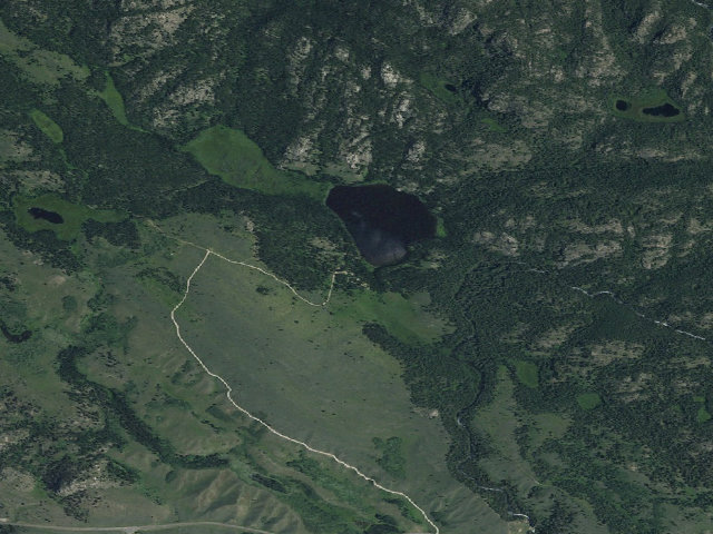 Aerial image of Lily Lake Campground
