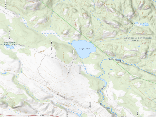 USGS topographic map of Lily Lake Campground