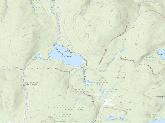 USGS topographic map of Lily Pond Campsite 2 (Lake George Wild Forest)