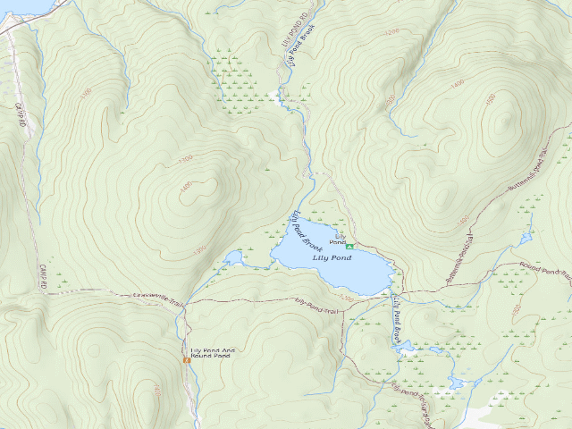 USGS topographic map of Lily Pond Campsite 3 (Lake George Wild Forest)