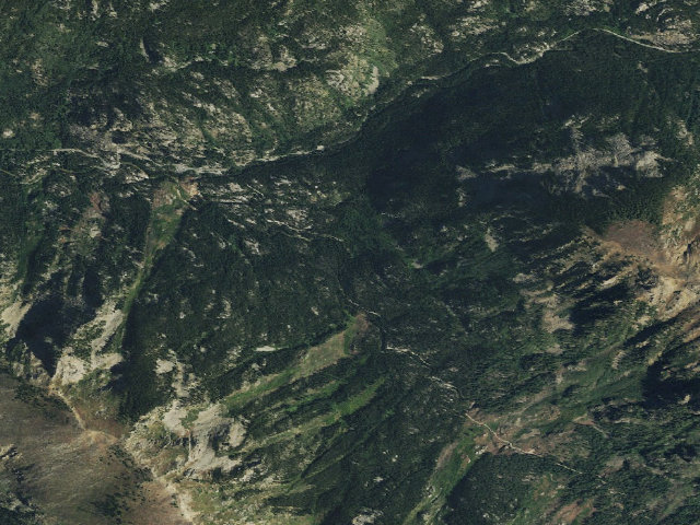 Aerial image of Lincoln Creek dispersed campsite #4