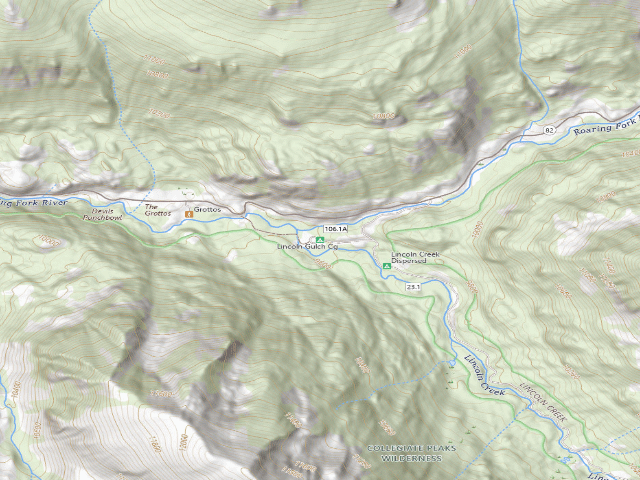 USGS topographic map of Lincoln Gulch Cg