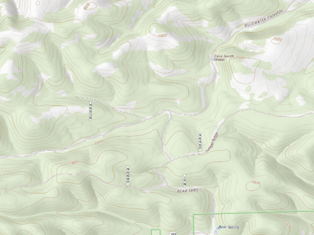 USGS topographic map of Lincoln National Forest
