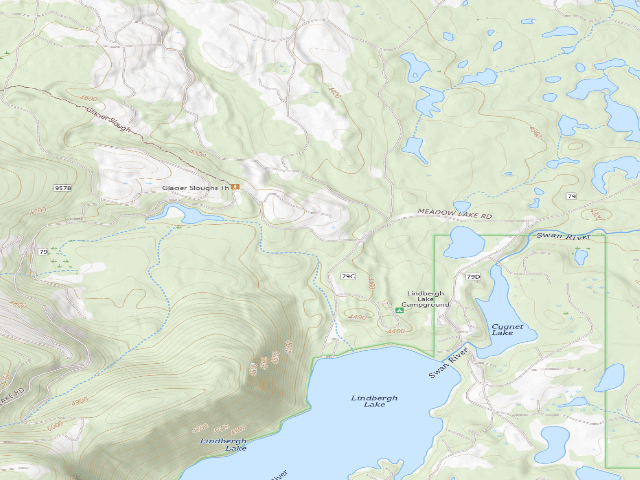 USGS topographic map of Lindbergh 20