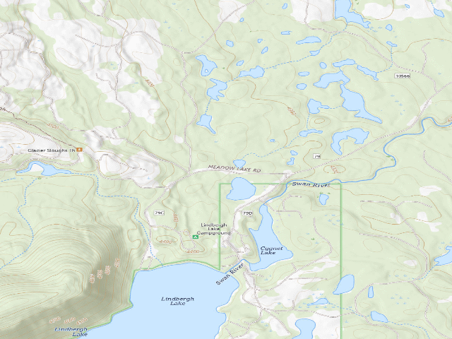 USGS topographic map of Lindbergh 21