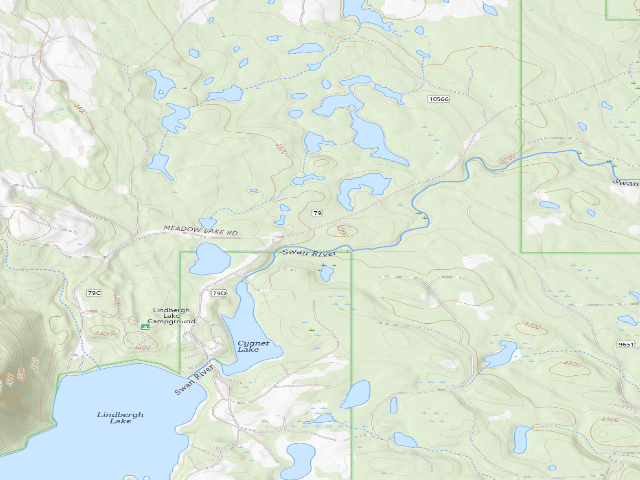 USGS topographic map of Lindbergh 22