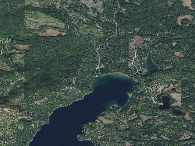 Aerial image of Lindbergh Lake Campground