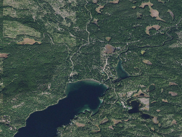 Aerial image of Lindbergh Lake Campground