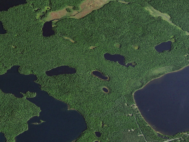 Aerial image of Lindsey Pond Site (Saint Regis Canoe Area)