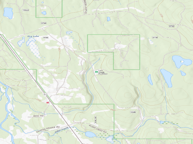 USGS topographic map of Lion Creek Outfitter