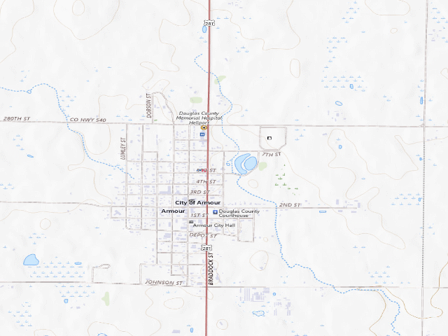 USGS topographic map of Lions Park (Armour)