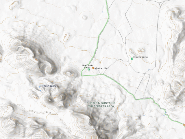USGS topographic map of Lisa Dawn Camp