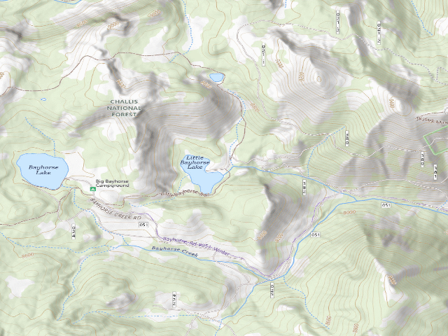 USGS topographic map of Little Bayhorse Camping Area