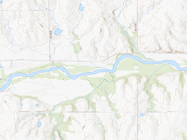 USGS topographic map of Little Blue East WMA