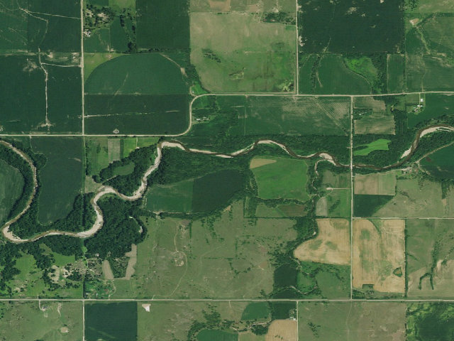 Aerial image of Little Blue WMA