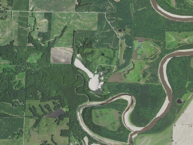Aerial image of Little Compton Lake Conservation Area