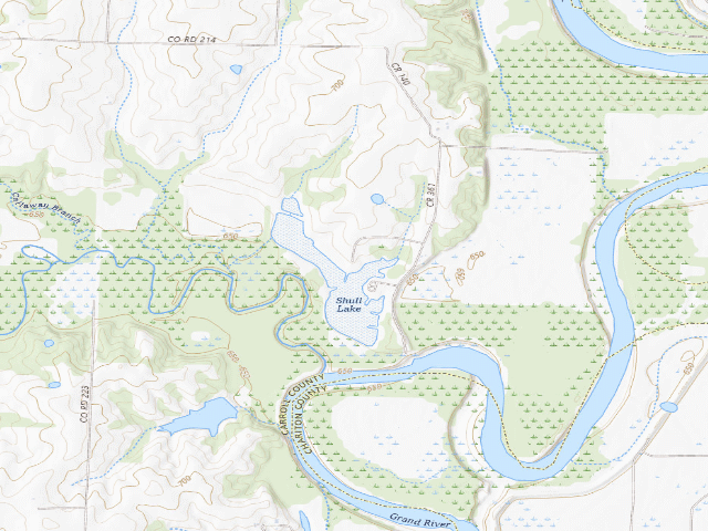 USGS topographic map of Little Compton Lake Conservation Area