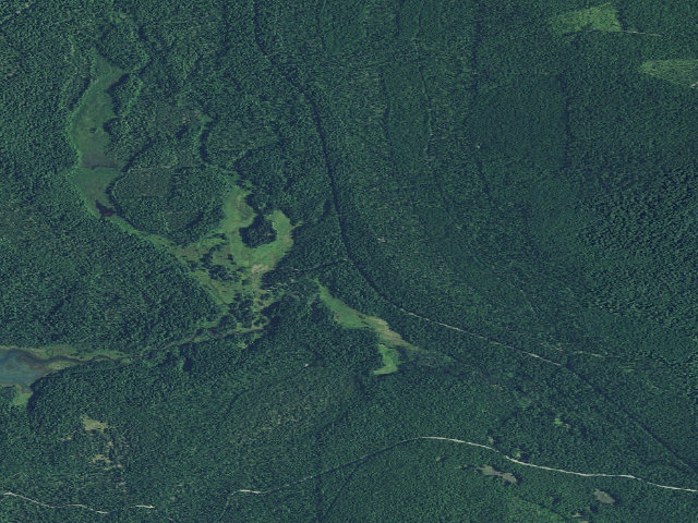 Aerial image of Little Crater Lake