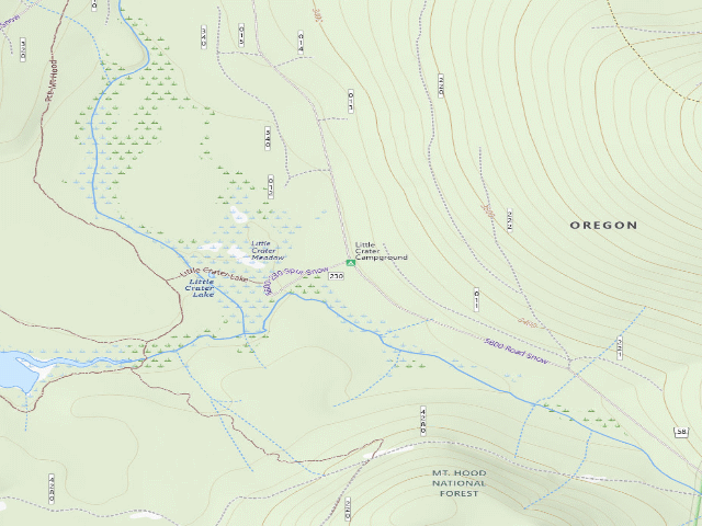 USGS topographic map of Little Crater Lake