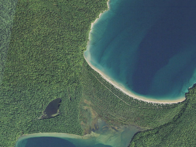 Aerial image of Little Duck Campsite