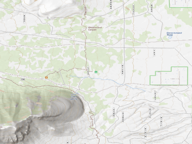 USGS topographic map of Little Elden Spring Horse Camp
