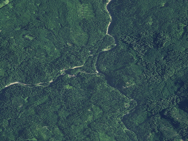 Aerial image of Little Fan Creek Campground