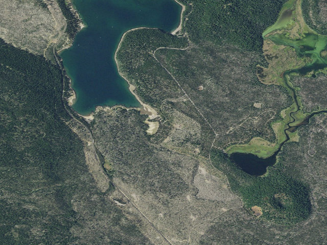 Aerial image of Little Fawn Group Site