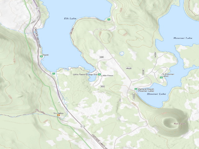 USGS topographic map of Little Fawn Group Site
