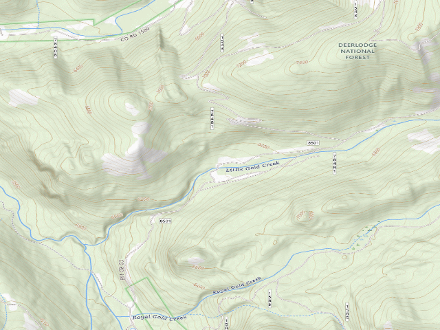 USGS topographic map of Little Gold Creek-002