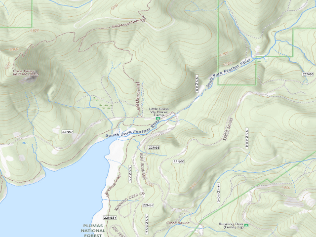 USGS topographic map of Little Grass Vly Horse Camp