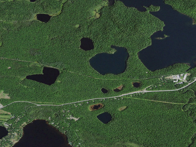Aerial image of Little Green Pond Site 11 (Saranac Lakes Wild Forest)