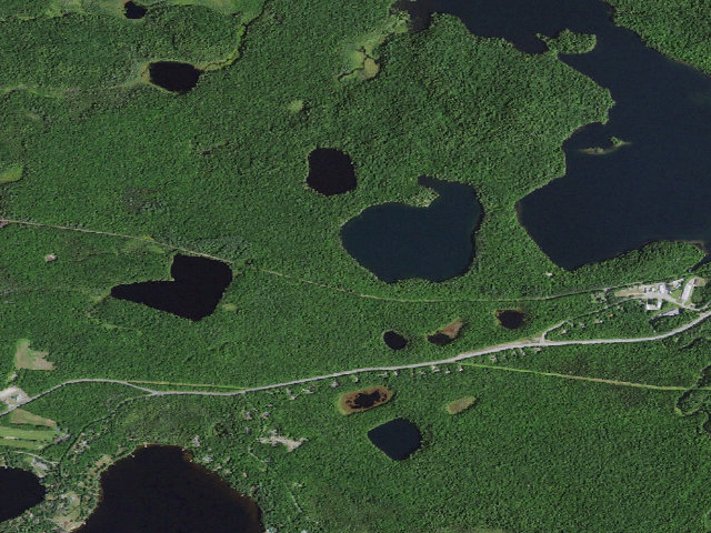 Aerial image of Little Green Pond Site 12 (Saranac Lakes Wild Forest)