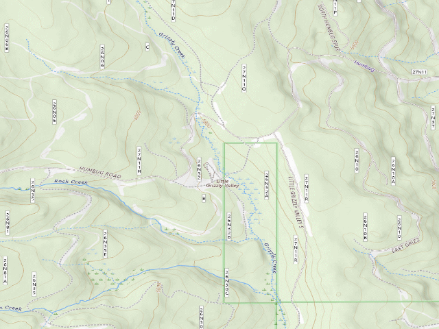 USGS topographic map of Little Grizzly
